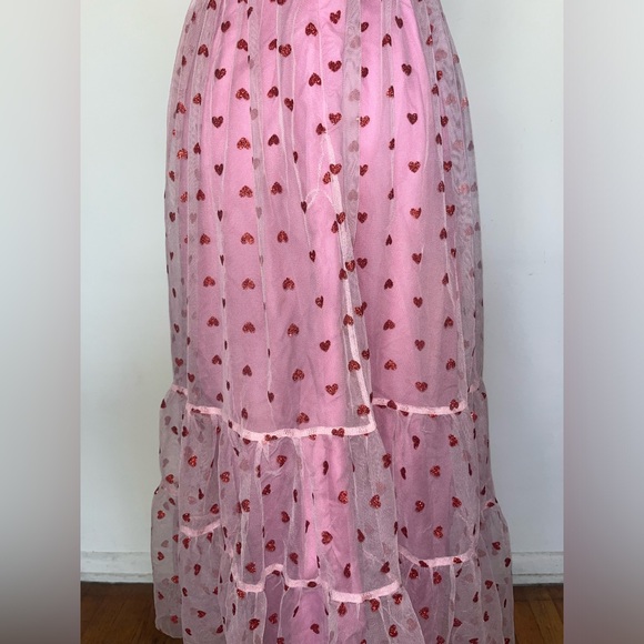 Betsey Johnson Pink Polka Dot Midi Dress - Picture 9 of 10